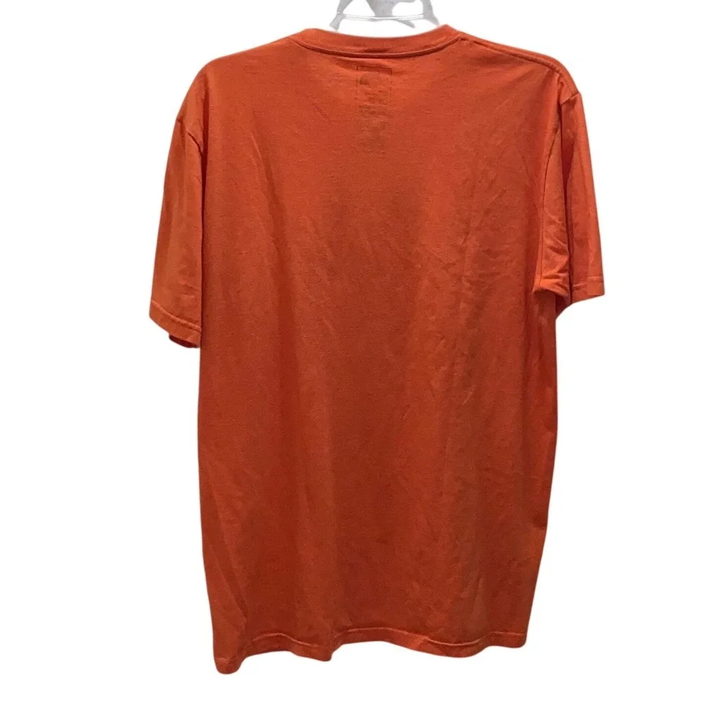 The North Face Mens Graphic T-Shirt Orange Heather Distressed Logo Large L P217